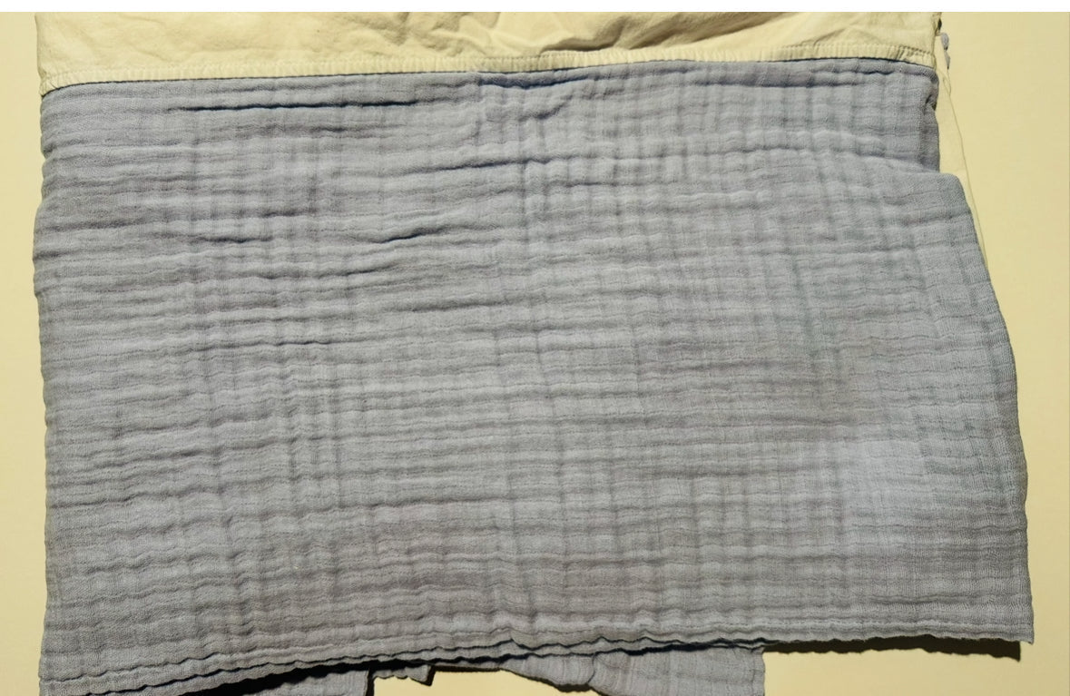 REDUCED #92 Aden and Anais light blue crib skirt
