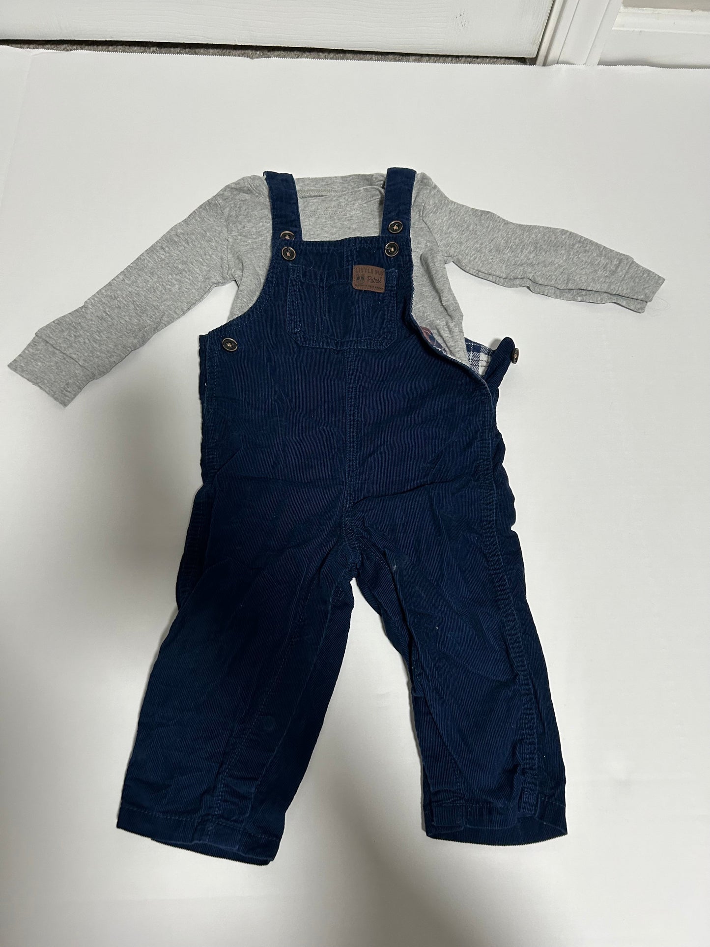 #27 Boys 9-12 months Carters corduroy overalls