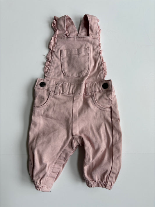 Seller #105 - NB Girls Carter's Light Pink Ruffle Overalls