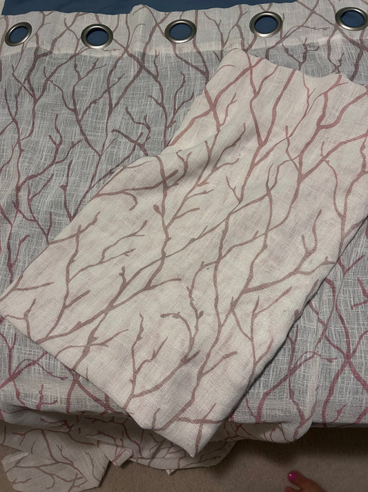 Seller#7 sheer linen window panels( 2pc) 84 in long