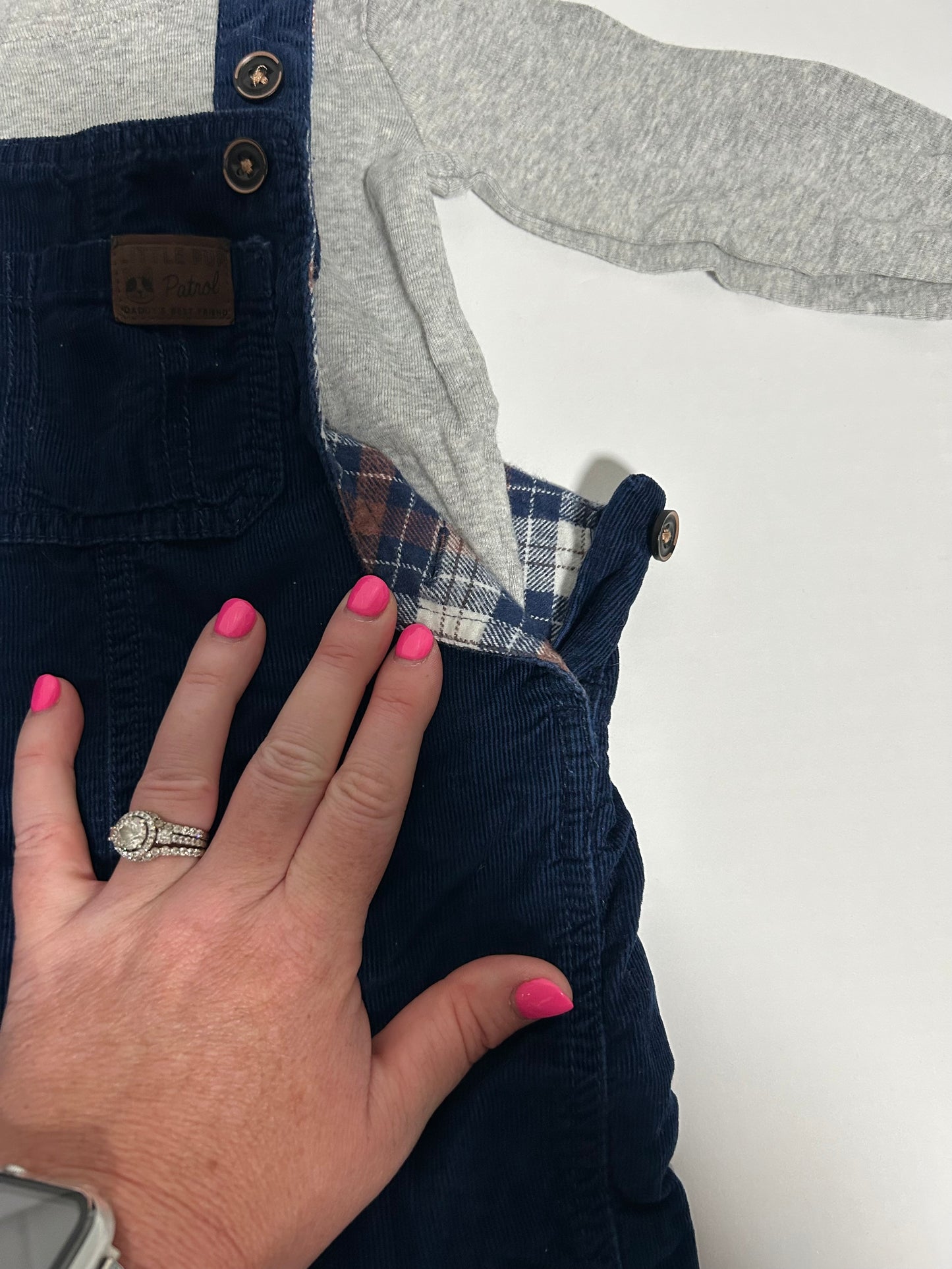 #27 Boys 9-12 months Carters corduroy overalls