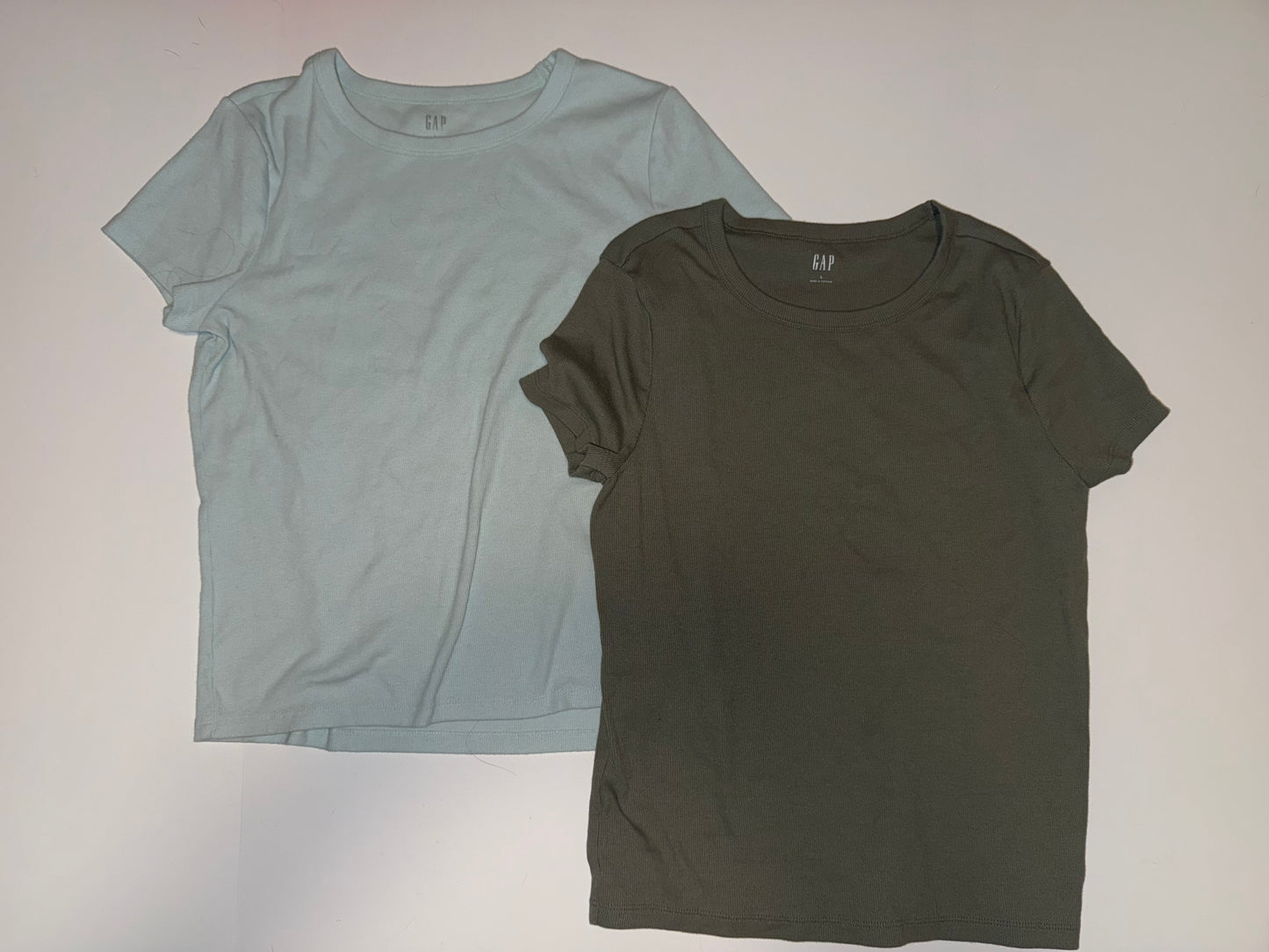 #106: Womens L GAP Ribbed Shirts (2) *REDUCED*