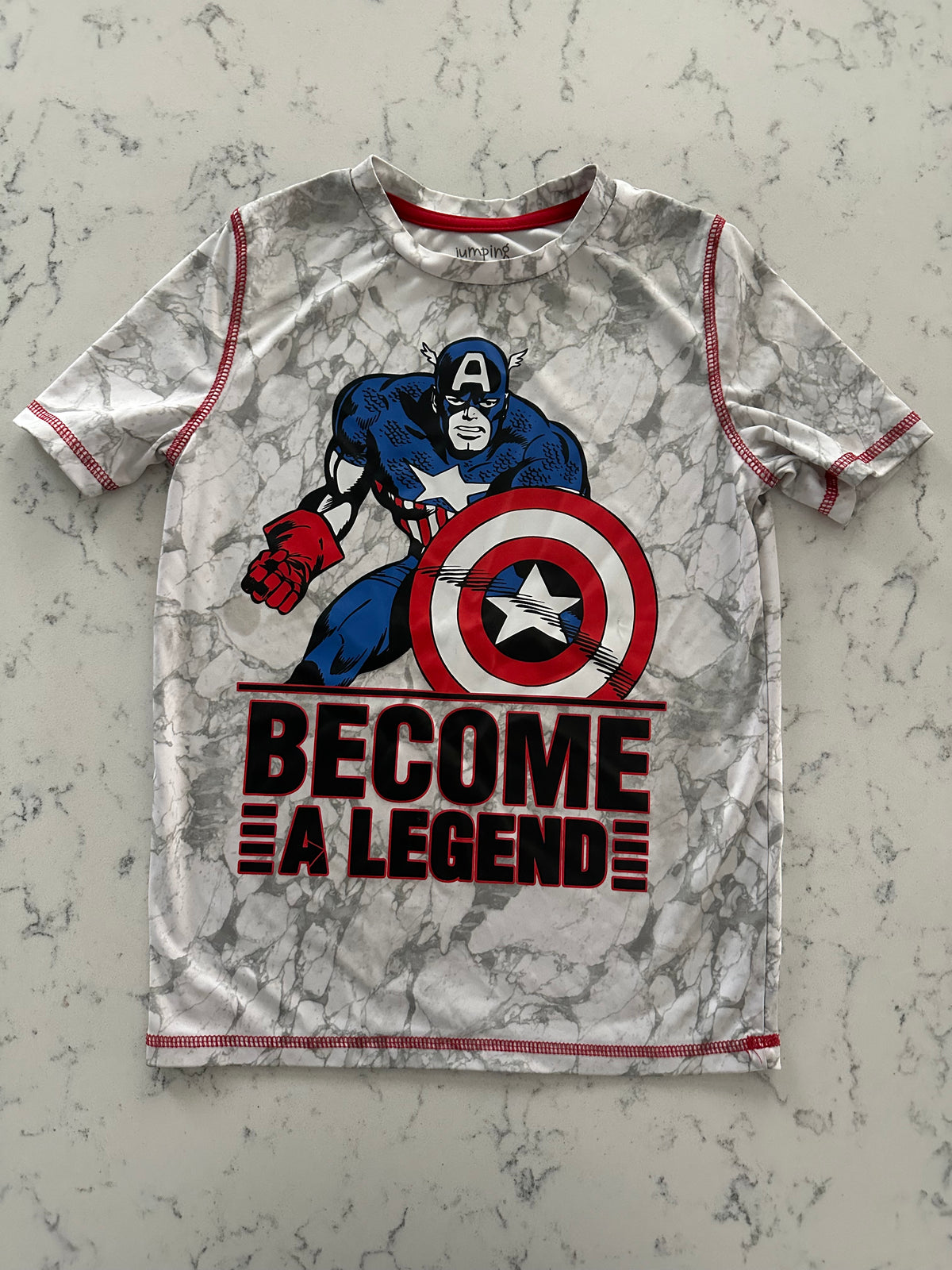 Seller 42, Jumping Beans Active Captain America Shirt, Boys Size 8