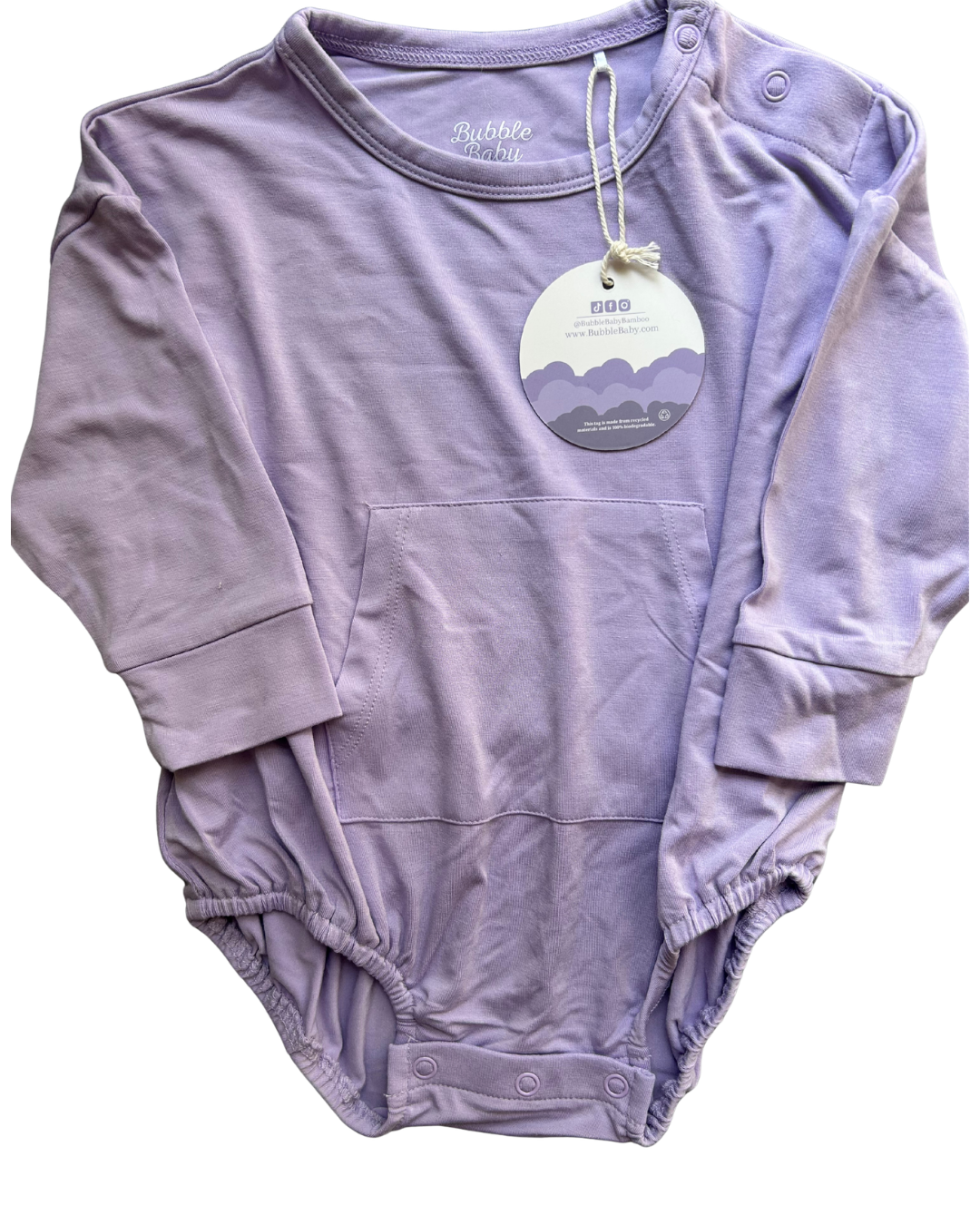 Seller #134 Bubble Baby Bamboo Long Sleeve Onesie Girls 6-12 Months