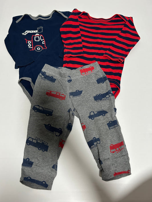 #27 Boys 9-12 months Carters fire truck set
