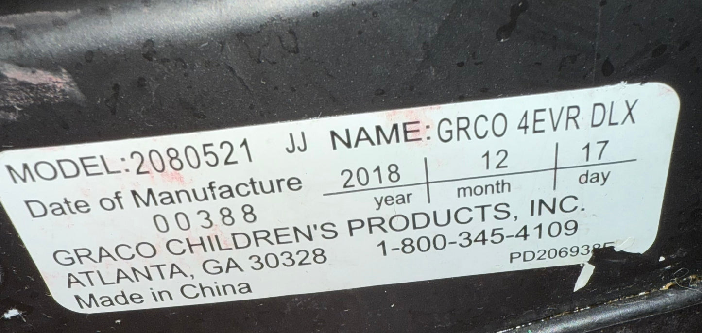 #180 Graco 4Ever Deluxe Black 2 of 2  available