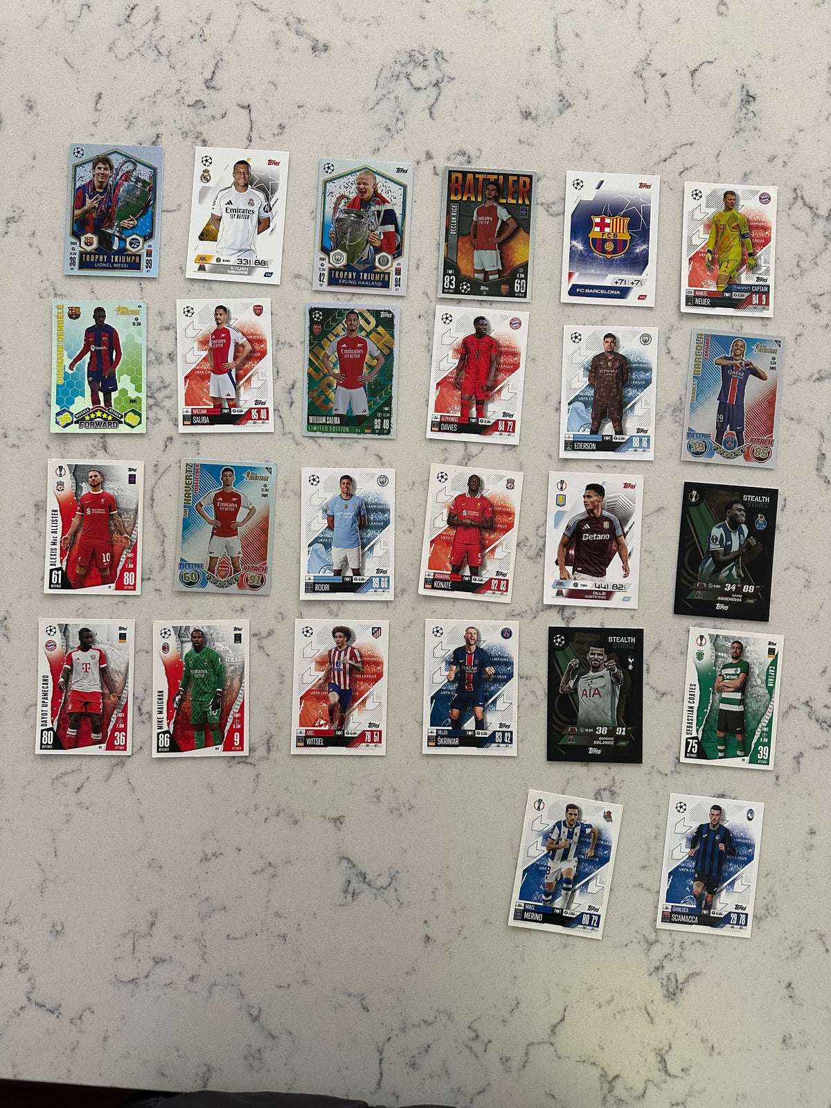 Seller 42, Match Attax Soccer Cards- Messi, Mbappe, Haaland!