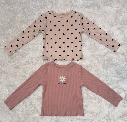 #86 **reduced** Shein Long Sleeve Shirt (2) Girl 18-24M
