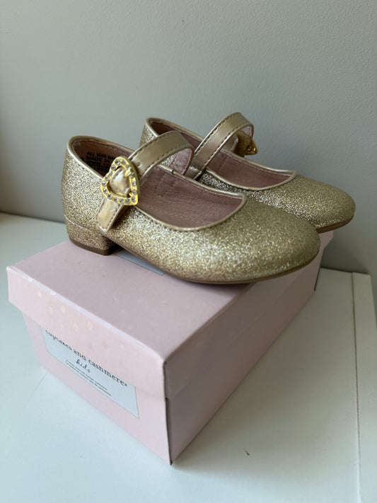 Seller 8 - NIB girls size 8 gold glitter dress shoes
