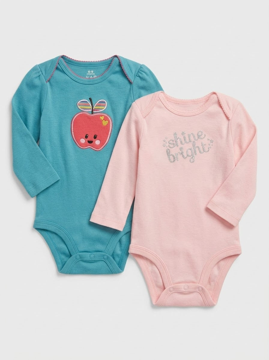 #86 Long Sleeve onesie Girl 3M