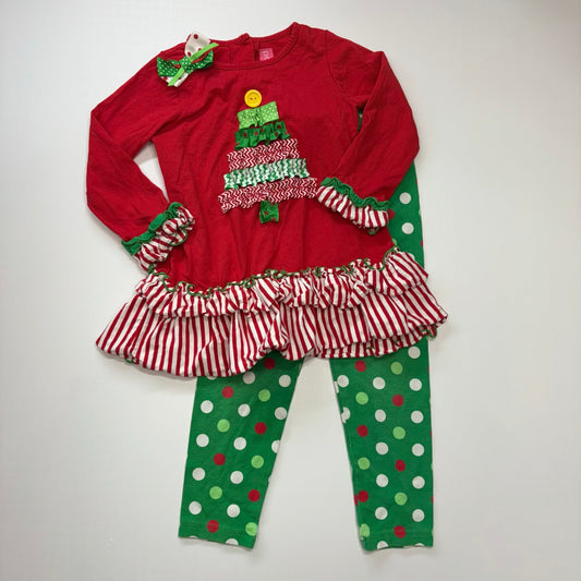Seller 189 Girls 4T Goodlad 2-Pc Christmas Tree Outfit Set