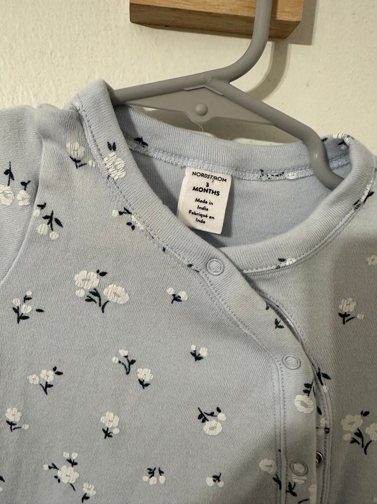 #111 Nordstrom Baby Footie 3 Months