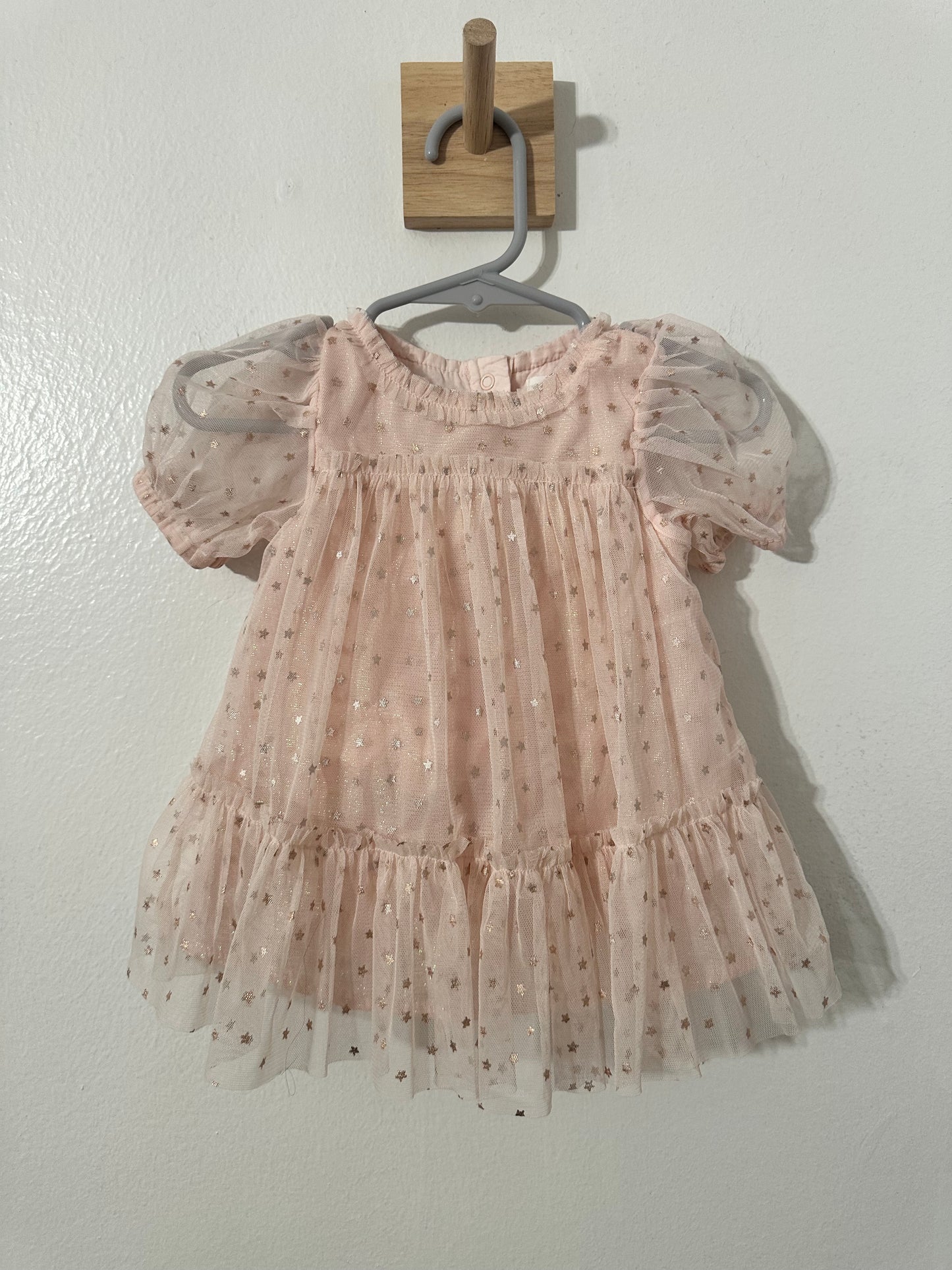 #111 Cat & Jack Baby Girl Tulle Pink Dress 3-6 Month