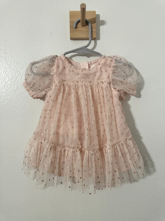 #111 Cat & Jack Baby Girl Tulle Pink Dress 3-6 Month