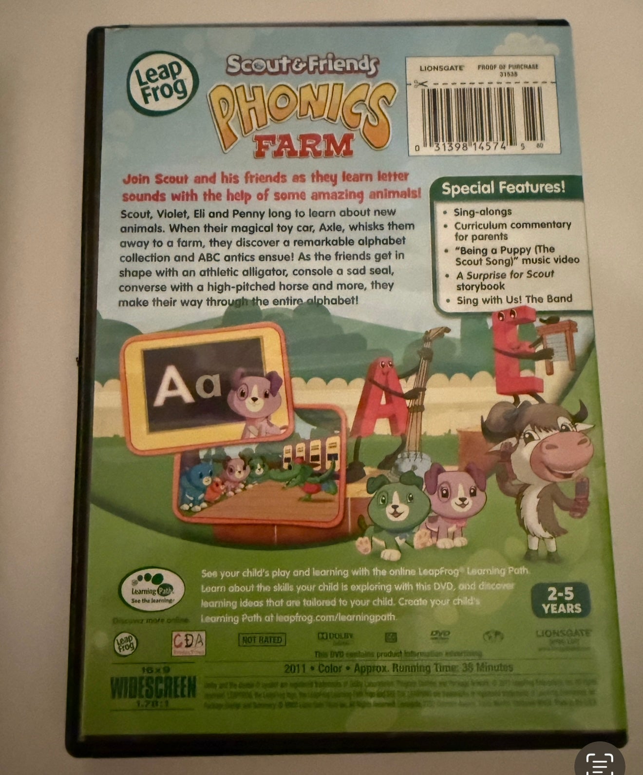 #180 Set of Leap Frog DVDs (6) plus Little Einstein, Thomas the train