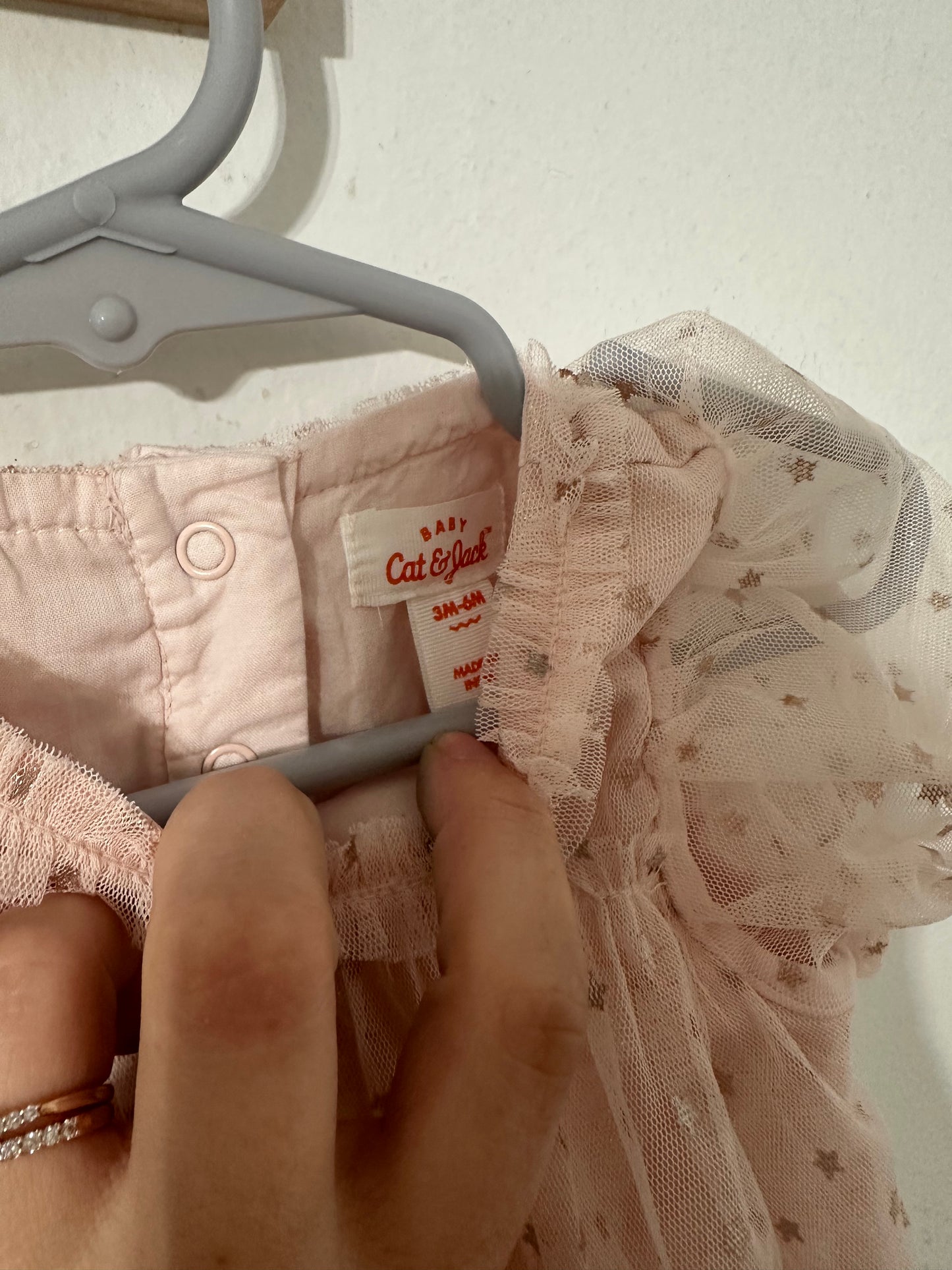 #111 Cat & Jack Baby Girl Tulle Pink Dress 3-6 Month