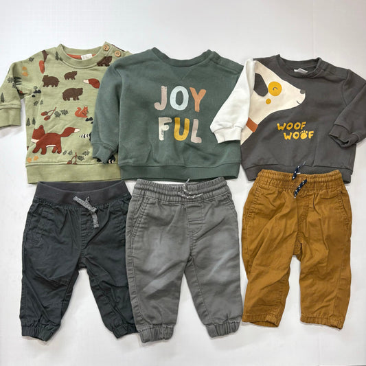 Seller 189 Boys 6m Sweatshirt & Jogger Bundle (6 pcs) VGUC