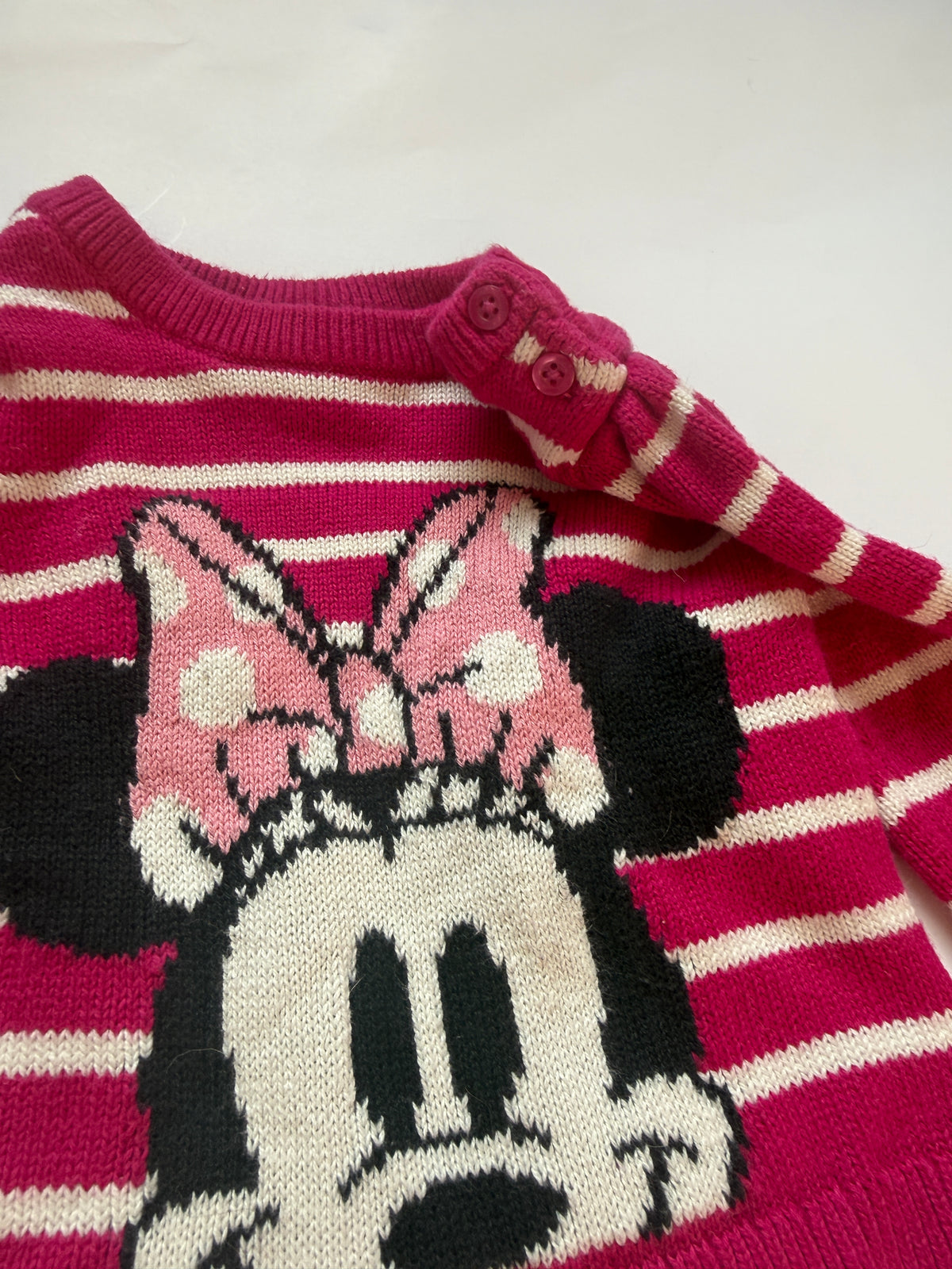 #170 Gap Disney pink Minnie Mouse sweater girls 6-12 months