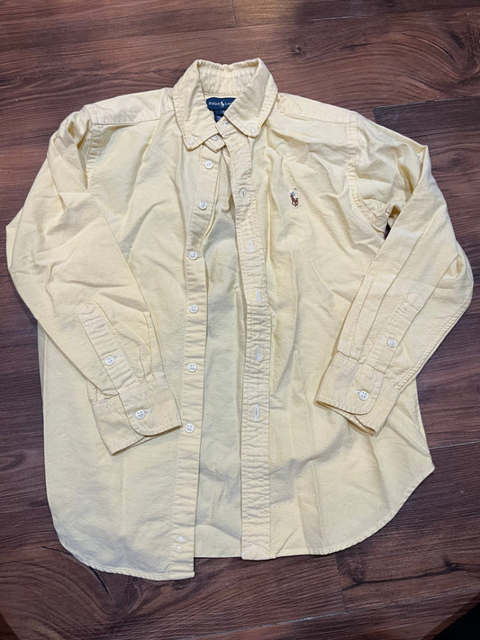 #65 Ralph Lauren Pale Yellow Button Up Size 10