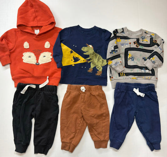 Seller 189 Boys 6m Carter's Sweatshirt & Jogger Bundle (3 outfits) EUC