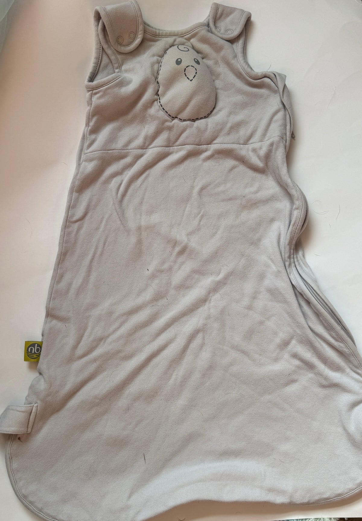 #170 Nested Bean Grey sleep sack medium 6-12 months