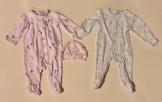 #187 Girl 3m Pajamas Petit Lem and Rosie Pope