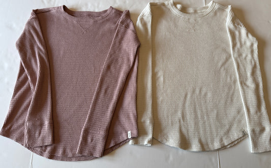 Seller #90_girl size 13/14_set of 2 LS Flannel_GUC