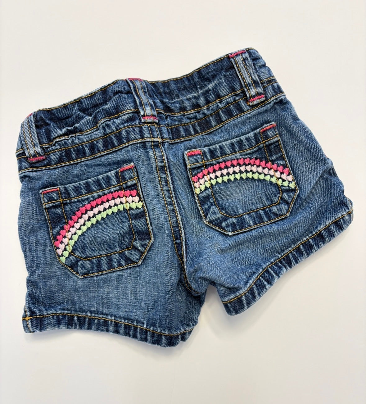 #121 Girls 4T Old Navy denim shorts with inside adjusters, VGUC