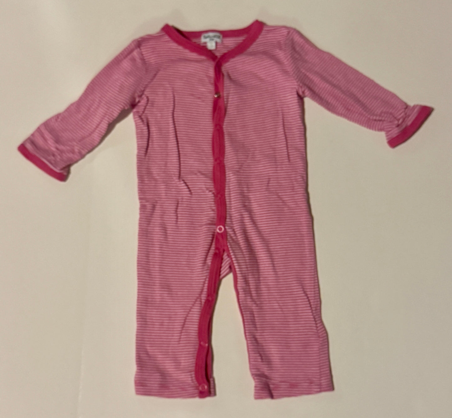 #187 Girls 3-6m Splendid Pink Footless Romper