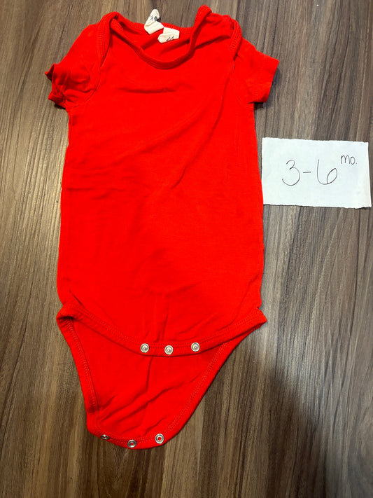 3-6 Mo - Kyte Baby - Red SS Bodysuit - PU 45236 Except Semiannual Sale