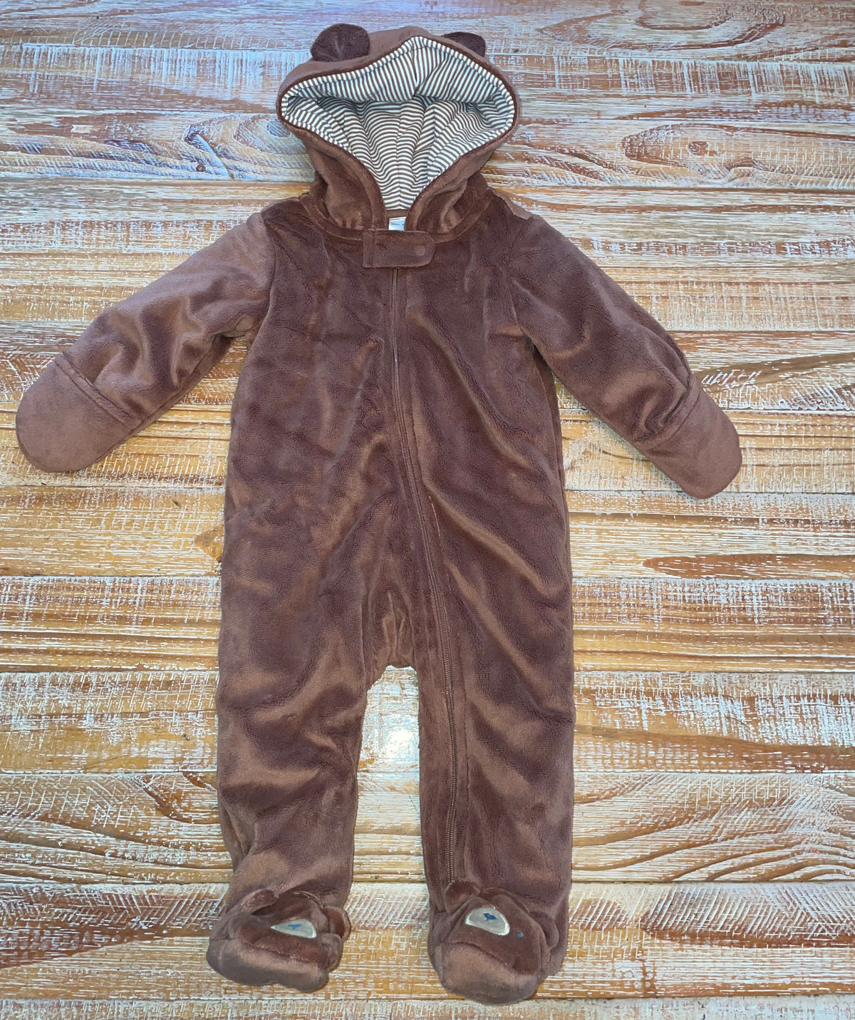 #4 Carter's Brown Bear Bunting Suit NWOT 6 months