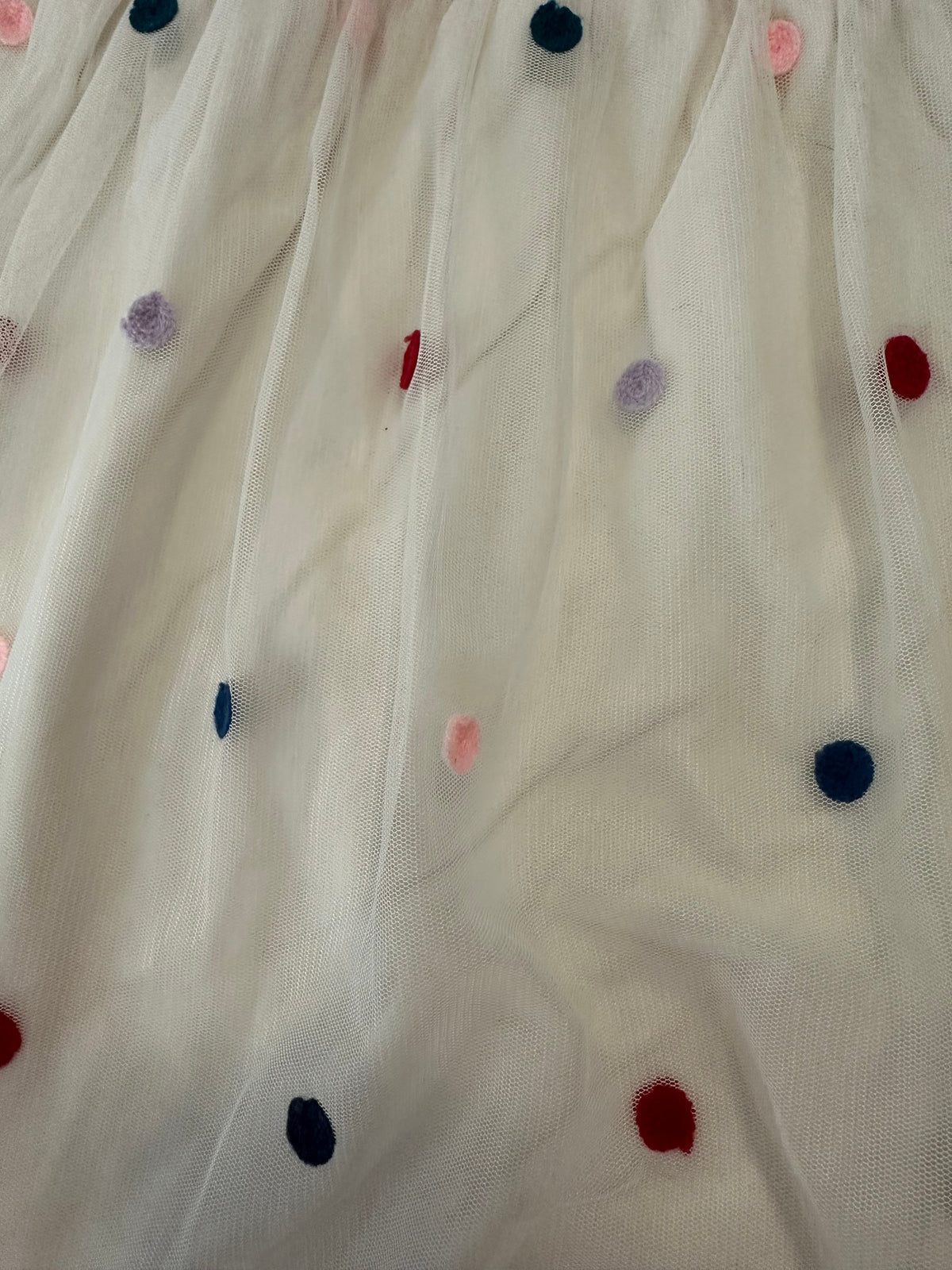 #80 Hanna Andersson girls 4/100 dress pink with polka dot tulle overlay