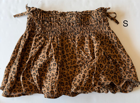 Seller # 90_JCrew Crewcuts pull on lined animal print skirt in size small VGUC