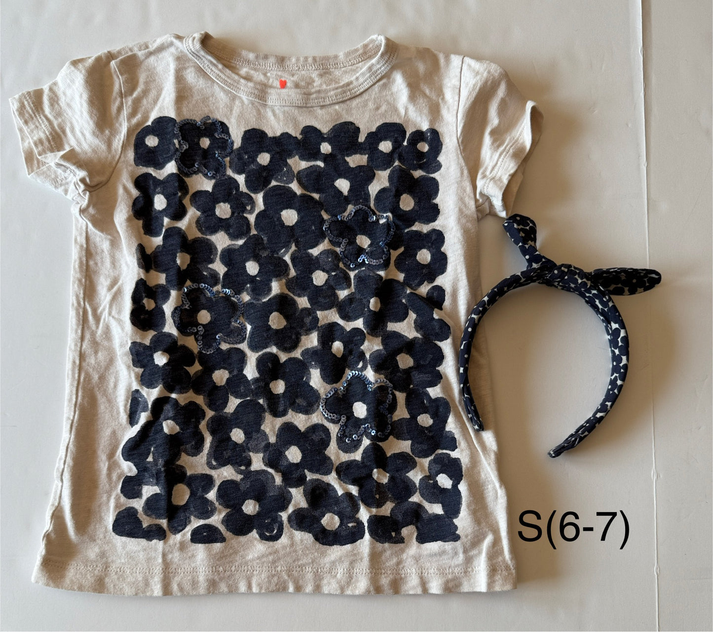 Seller #90_Crewcuts size small short sleeve tee set w/headband VGUC