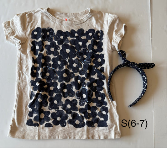 Seller #90_Crewcuts size small short sleeve tee set w/headband VGUC