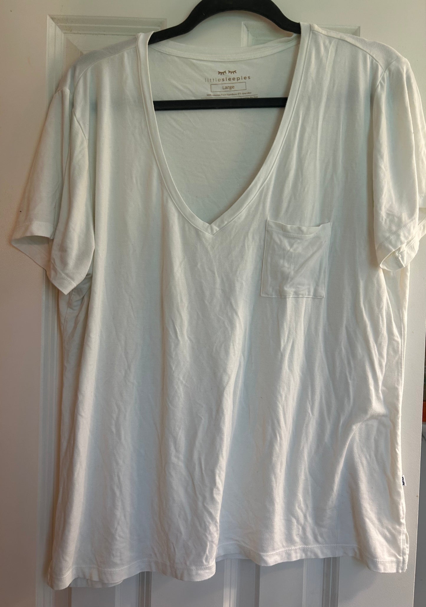 Seller 128 - Little Sleepies Women's White T-Shirt Size Large  REDUCED