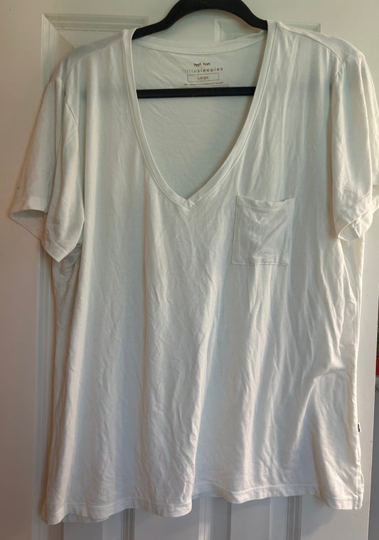 Seller 128 - Little Sleepies Women's White T-Shirt Size Large  REDUCED