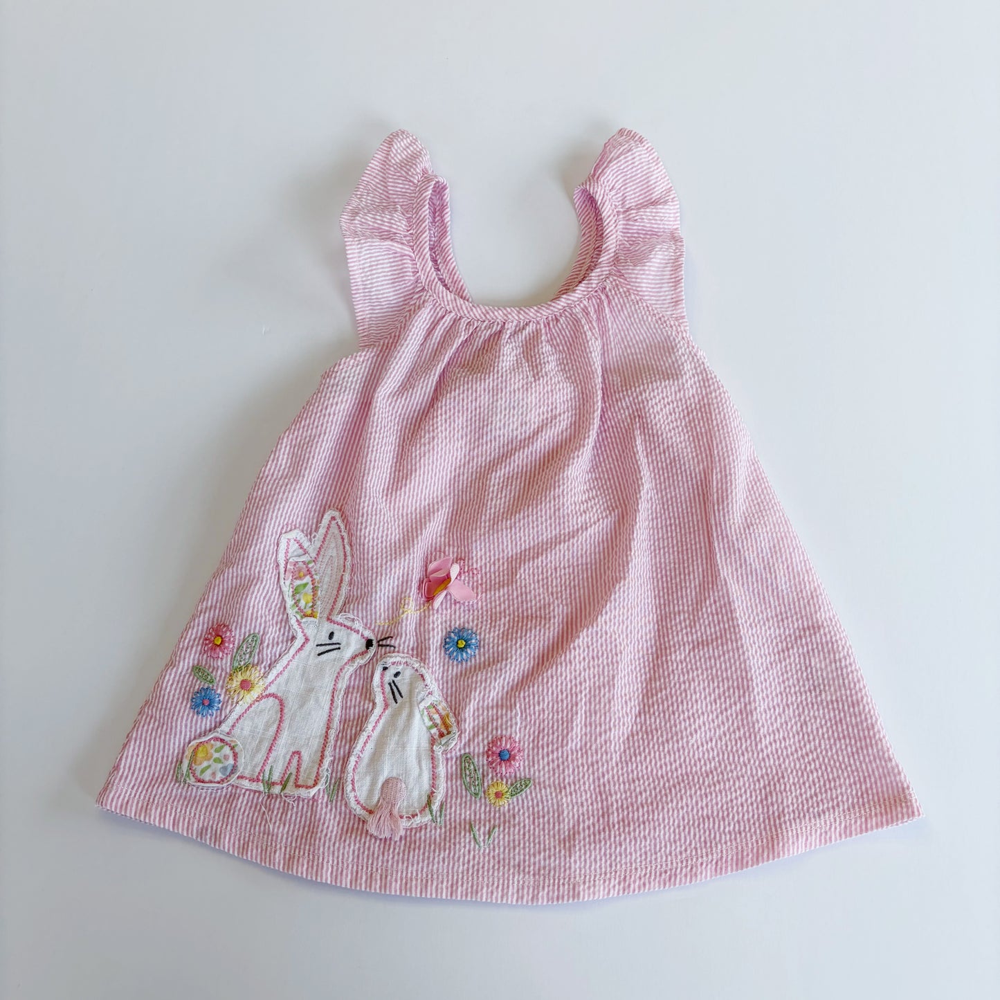 #79 | Size 5T | Mudpie Girls Seersucker Bunny Top