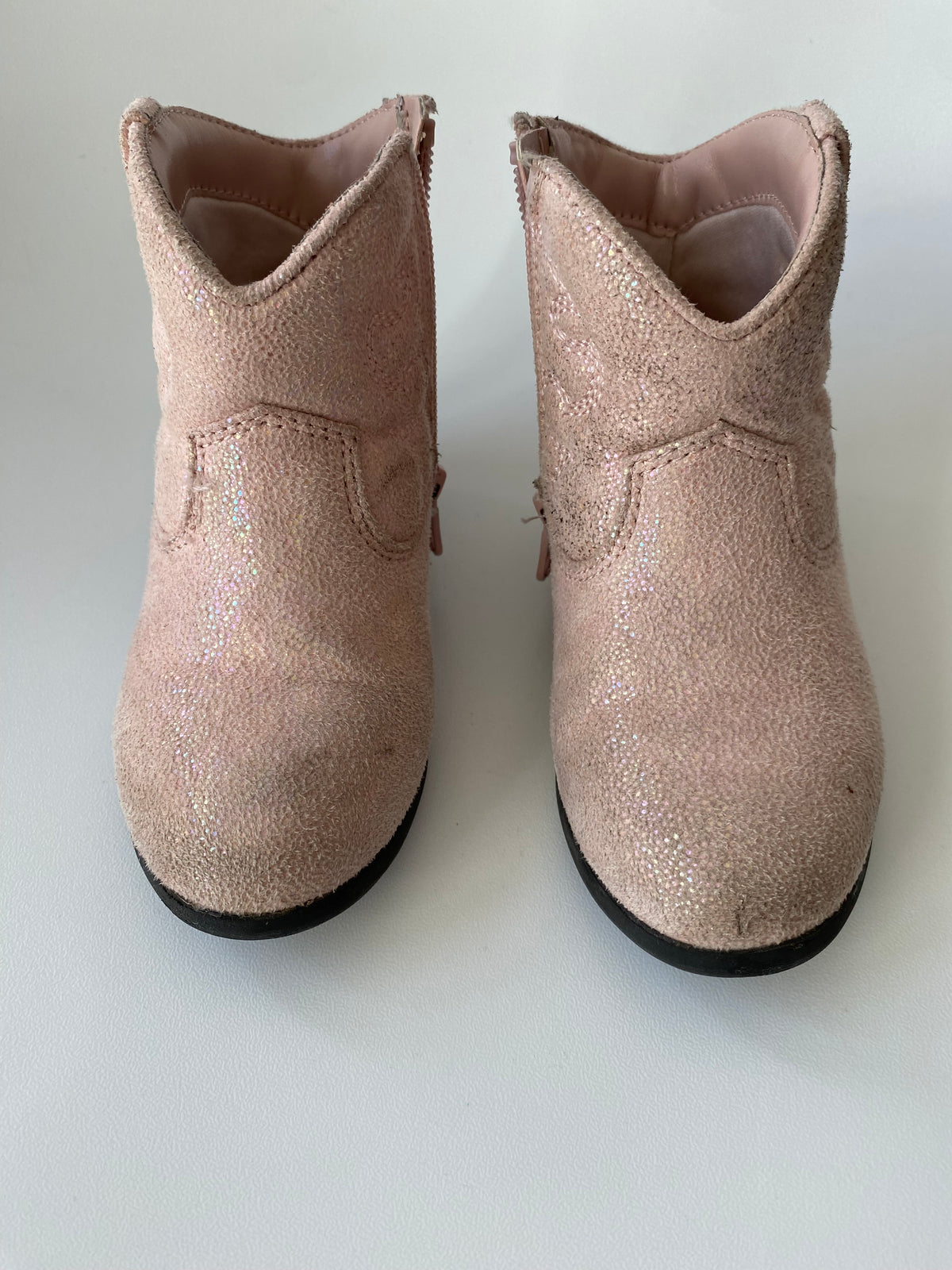 #117, Girls shoes 8c, Cat & Jack pink sparkly cowgirl boots, GUC