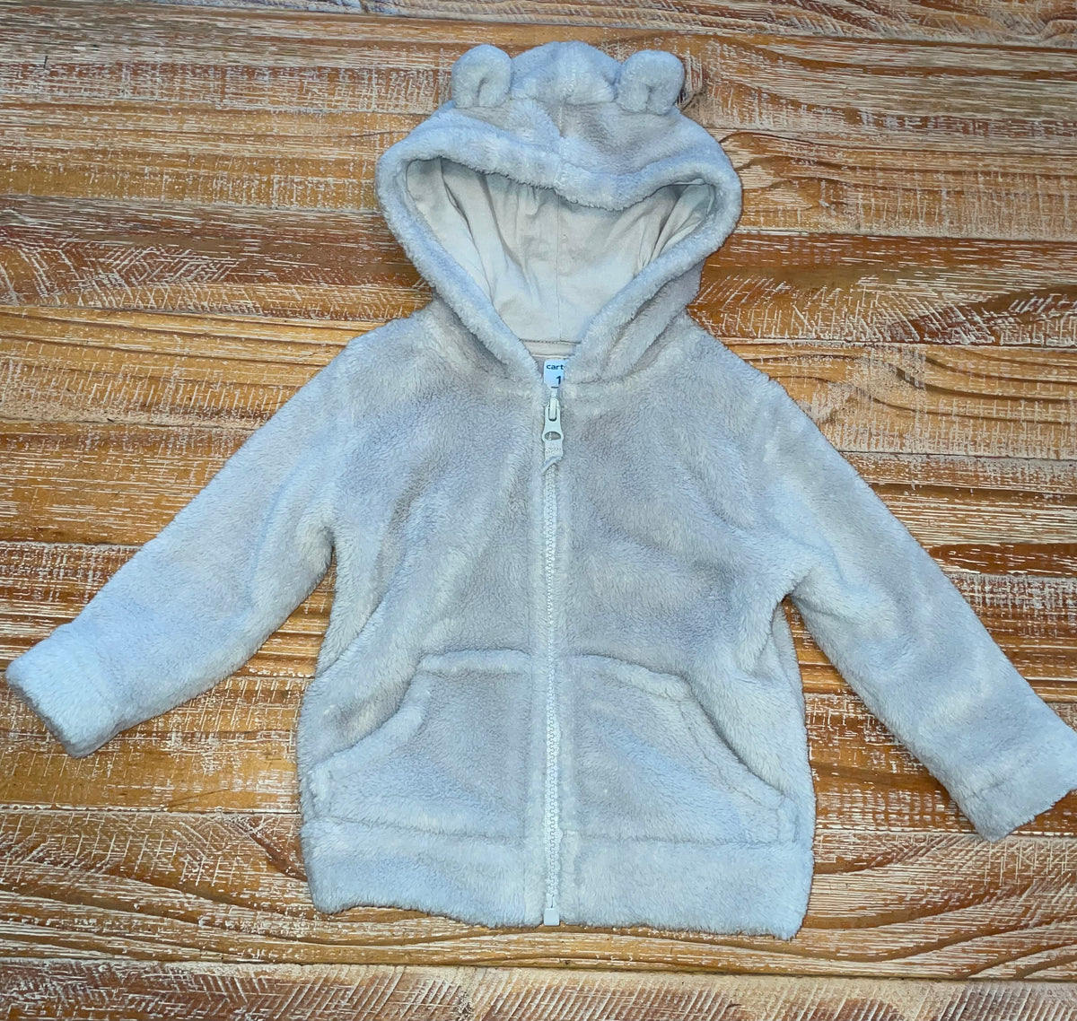 #4 Carter's Baby Bear Teddy Fleece Zip-Up Hoodie 12 months