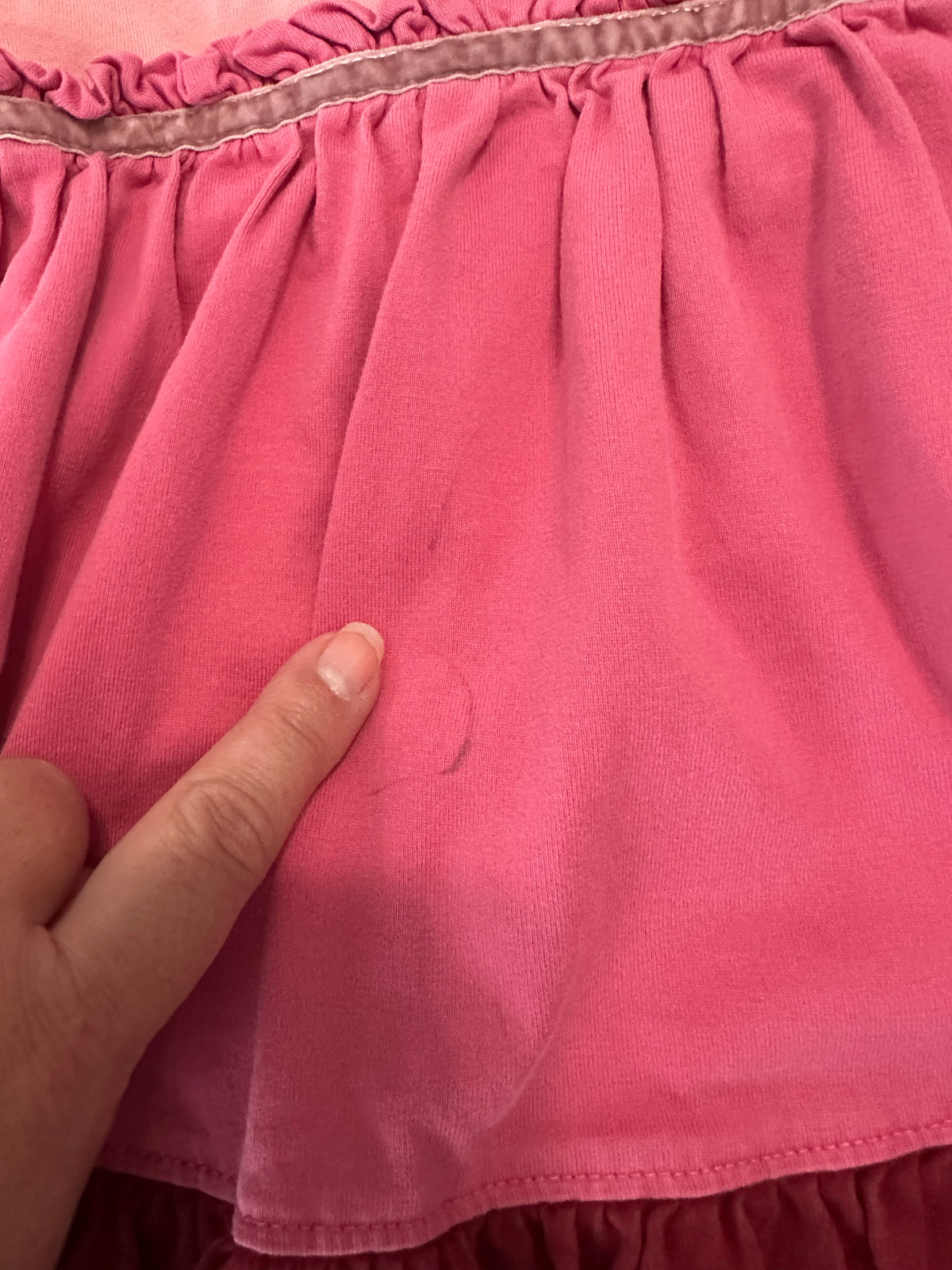 #80 Hanna Andersson girls 4/100 pink ombré tiered dress