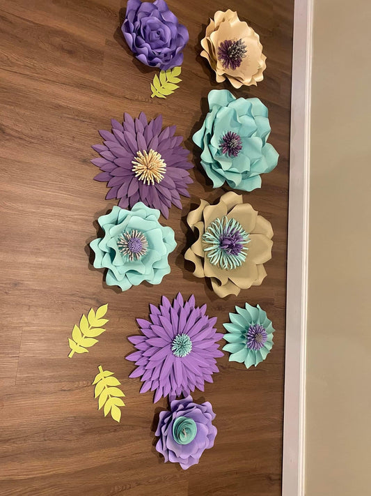 Reduced! Seller 148 VGUC Paper Flower Wall Decor