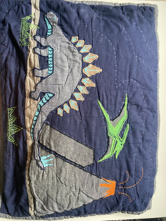 Reduced! Seller 148 VGUC Pottery Barn Dinosaur Pillow Sham (2)