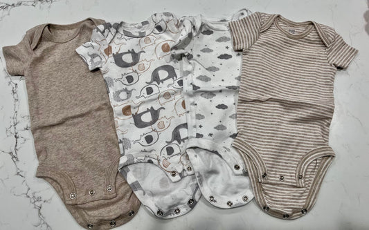 Seller #55 Carters 3 Month Gender Neutral 4 pack short-sleeve bodysuits