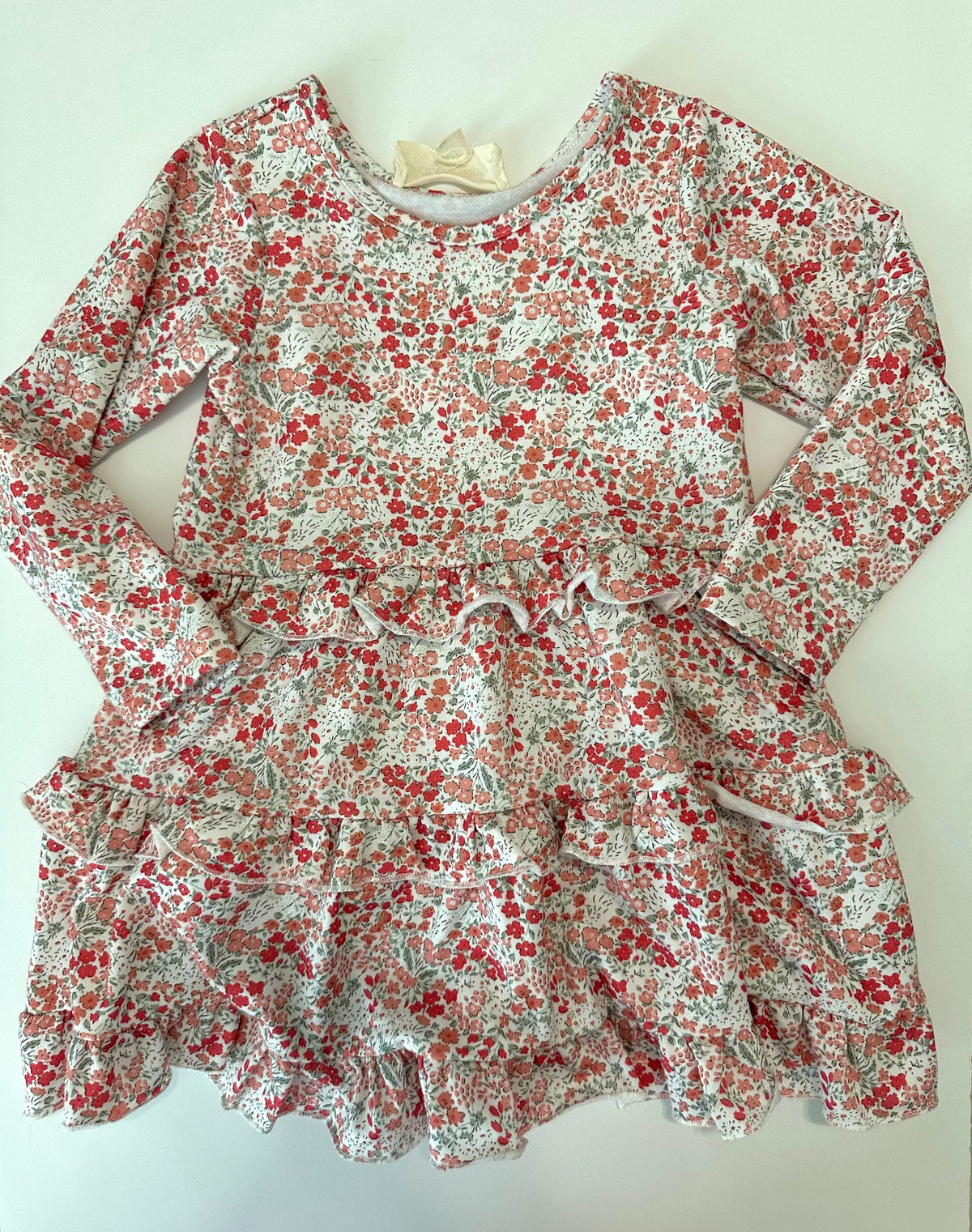 #80 Mabel + Honey girls 4T floral cotton dress tiered