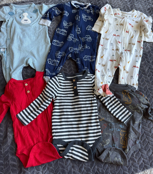 #74- 6/9 mo long sleeve/ sleeper bundle