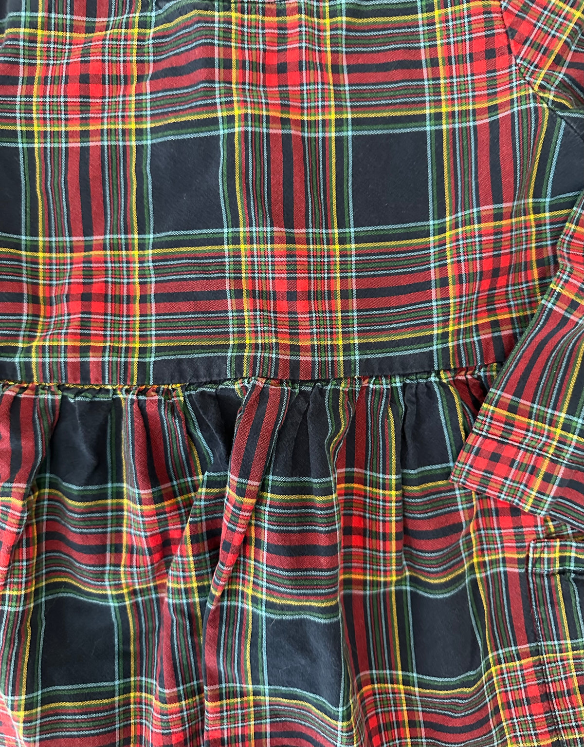 #80 Hanna Andersson girls 4/100 navy plaid dress