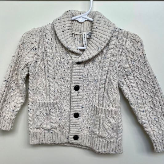 *REDUCED* #68 Janie and Jack Cream Cable Knit Cardigan, 12-18mo