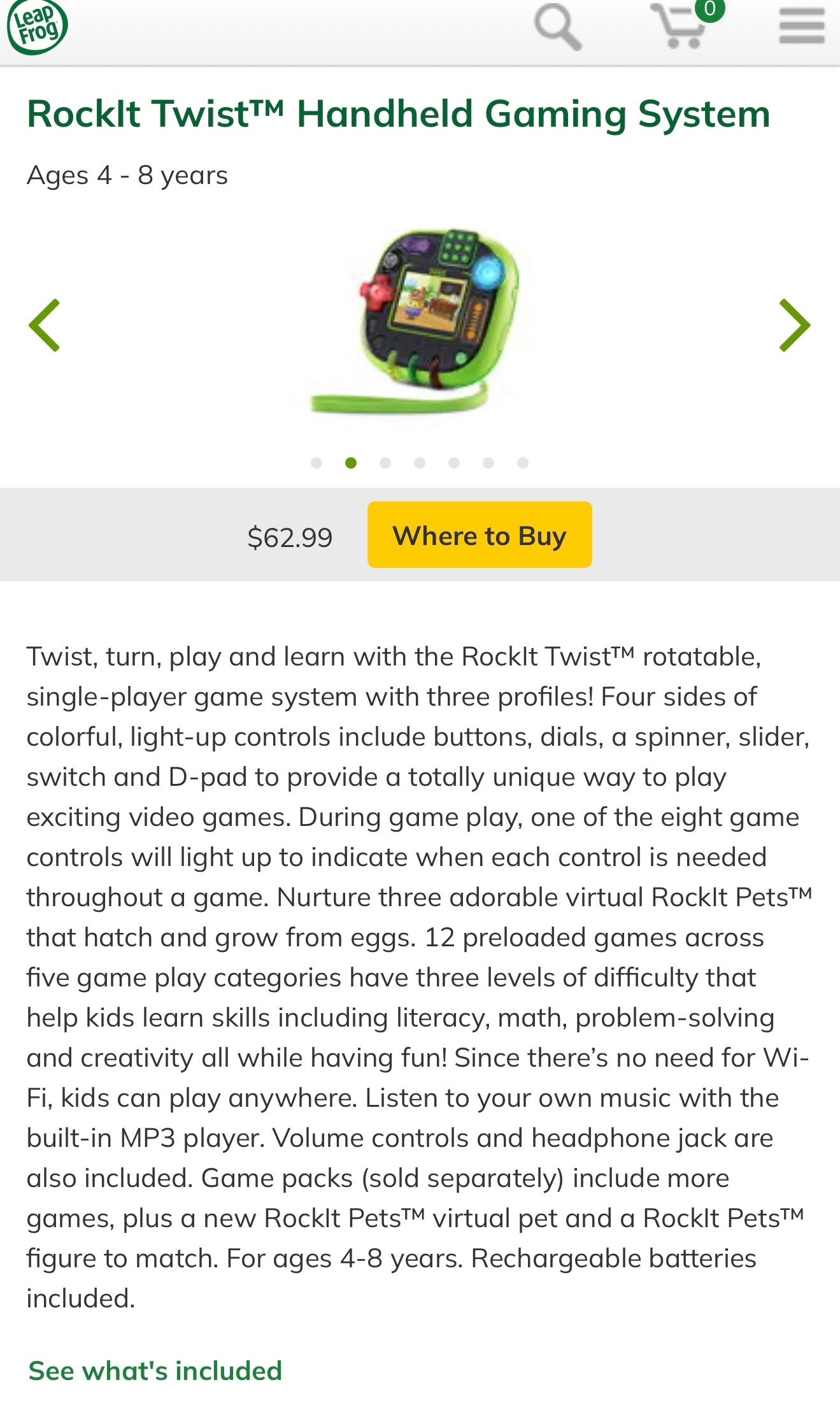 #180 RockIt Twist™ Handheld Gaming System