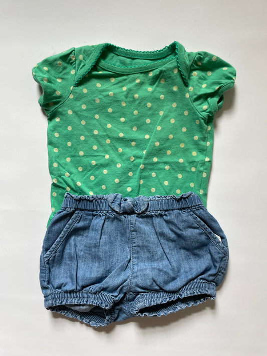 *SALE* Gap Onesie and Shorts, 3-6mo